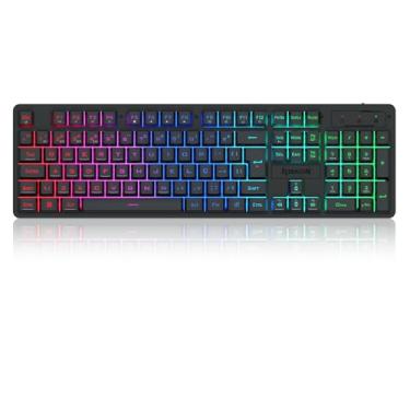 Imagem de Teclado Gamer Membrana Redragon Netherbane Pro RGB Preto Full Size K521RGB-KS PT