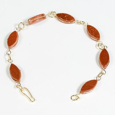 Imagem de Pulseira Navete Pedra do Sol Ranhurado Elo Dourado