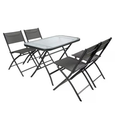 Imagem de Jogo Balcon Comed Met 4per Cinza Just Home Collection