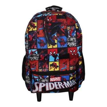 Imagem de Mochila Homem Aranha Infantil Juvenil Aulas Rodinhas - Outras Marcas
