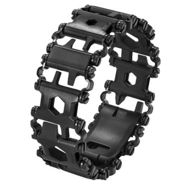 Imagem de SINGEAR Pulseira multiferramentas de aço inoxidável para homens, transforme-se em pulseira de relógio, 29 em 1, sobrevivência, caminhada, acampamento, viagem, multiferramentas, multifuncional