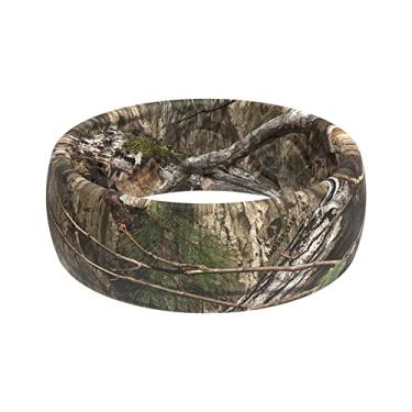 Imagem de Groove Life Anel de silicone camuflado Mossy Oak de borracha respirável para homens, cobertura vitalícia, design exclusivo, anel de ajuste confortável, 9, Silicone, Sem pedra preciosa