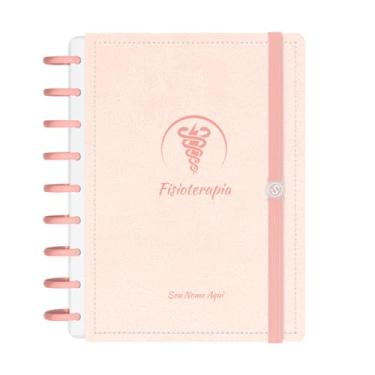 Imagem de Caderno De Disco Iscool Inteligente Personalizado 140 Folhas Profissões Couro Rosa Fisioterapia Médio M+