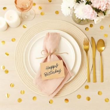 Imagem de Conjunto 6 Peças Jogo Americano Redondo | Design Moderno | Ideal para Refeições e Decoração da Mesa (Bege, 6 peças)