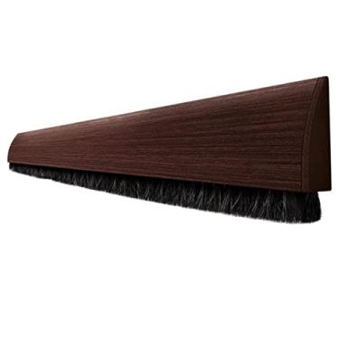 Imagem de Veda Porta Adesivo - Escova - Madeira Escura 80 Cm - Comfort Door