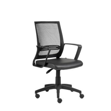 Imagem de Cadeira De Escritório Giratória Stay Encosto Em Tela Universal Base Nylon Preta Roal