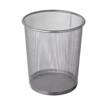 Imagem de Cesto De Lixo 9L Lixeira Aramado Prata Brw