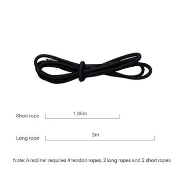 Imagem de KIMISS Cordamento de Substituição Universal Conjunto para Cadeiras de Gravidade Zero-Kit de Reparo de Atacadores Elásticos para Cadeiras de Lounge, Poltrona e Bungee-instalação Fácil e Duradoura