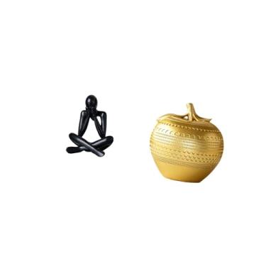 Imagem de Fenteer Escultura Decorativa Moderna Abstrata em Resina, Peça de Colecionador para Sala de Estar, Estante, Mesa, Sala de Jantar, Quarto, Escritório E Decoraçã