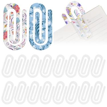 Imagem de 20 peças de clipes de papel de sublimação personalizáveis, espaços em branco de acrílico transparente para impressão de transferência de calor DIY