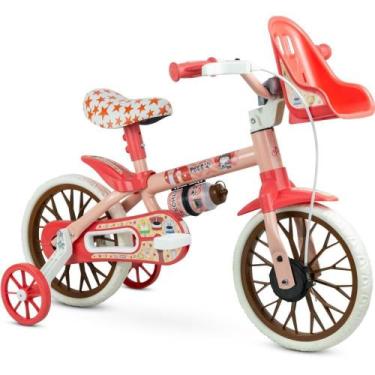Imagem de Bicicleta Infantil ARO 12 PETS com Cestinha, Cadeirinha e Garrafinha -
