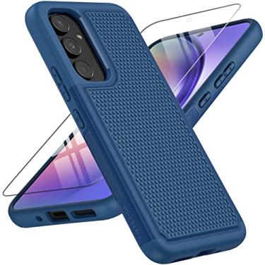 Imagem de Capa para Samsung Galaxy A54 5G: Capa de silicone de camada dupla totalmente à prova de choque | Capa de celular durável resistente | Traseira macia fina fosca leve texturizada - Proteção militar (6,4 polegadas)