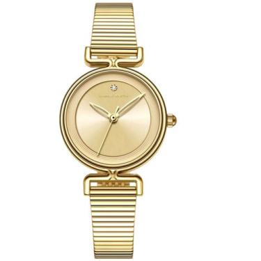 Imagem de Relógio feminino de aço inoxidável minimalistade quartzo à prova d'águ