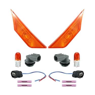 Imagem de Conjunto de luz marcador lateral refletor par motorista e passageiro adequado para Honda Civic 2016-2021 substituir HO2550127 HO2551127 33304-TET-H01