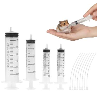 Imagem de Seringas de alimentação de pássaros para bebês, alimentador de seringa manual de papagaio com tubos macios, seringas com tubo de 15 cm para cães e gatos, seringa de plástico para alimentos líquidos