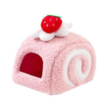 Imagem de Generic Cama/Casa para Hamster, Habitat para Porquinho-da-Índia, Toca/Esconda para Gerbil, Chinchila e Pequenos Animais de Estimação, Rosa