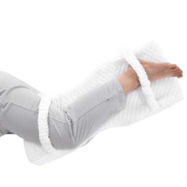 Imagem de HOMBYS Almofada de joelho de espuma viscoelástica para quem dorme de lado - travesseiro de perna para dormir com alças, elevação do quadril e da perna para gravidez e alívio da dor lombar, separa os