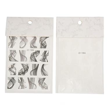 Imagem de Adesivos franceses para arte em unhas, translúcidos, à prova d'água, faça você mesmo, decalques para mulheres, salão de beleza doméstico, material seguro, 2 folhas