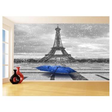 Imagem de Papel De Parede Paris Eiffel Guarda Chuva Céu 3,5M Ncd309 - Você Decor