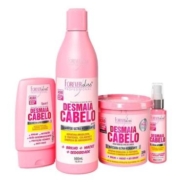 Imagem de Desmaia Forever - Shampoo + Leave-In + Sérum + Máscara 350G - Forever 