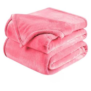 Imagem de Manta Casal Lisa 2,00x1,80m – Cobertor Leve e Aconchegante para Sofá ou Cama (Rose)
