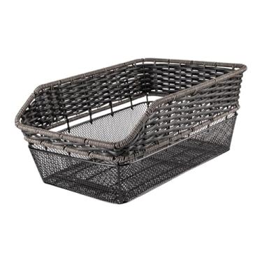 Imagem de menolana Caixa de armazenamento para cesto de bicicleta, cesto traseiro fácil de limpar, suporte de carga para, compras, ciclismo, homens, mulheres, Preto