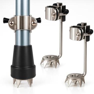 Imagem de Vive Cane Tips for Ice – Fixação de 4 garras em metal resistente retrátil para todos os terrenos – Pegada de substituição para bastões de caminhada, mastro de caminhada, dobrável, rachaduras – Pontas de ponta para o inverno, segurança na neve