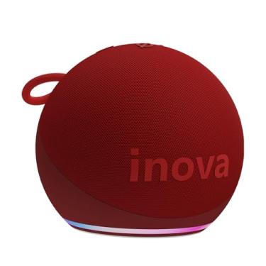 Imagem de Caixa de Som, INAVA, Melhor Alto-Falante Portátil Bluetooth com Som até Hoje, Graves e Agudos Surround 360°, 20 Horas de Duração da Bateria - Compatível com Alexa (Vermelho)