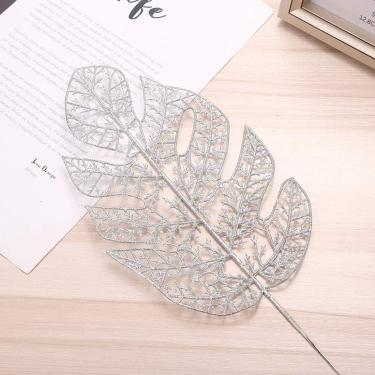 Imagem de Naroote Ornamento de Guirlanda de árvore Com Folhas Ocas de Brilho de Natal para Adereços Fotográficos, Scrapbooking, Decorações de Natal para Atmosfera Festiva Adequado para Presente de Família e