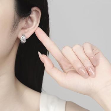 Imagem de Brincos de dama de honra feminino quadrado zircônia cúbica cerimônia na moda joia favor presentes de amizade para mulheres presentes de Natal dia dos namorados