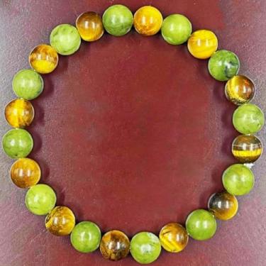 Imagem de Pulseiras Money Wealth Success para mulheres e homens pirita verde aventurina olho de tigre pulseira com contas de citrino feito à mão joia presente, Medium, Cristal, Sem Pedra Preciosa