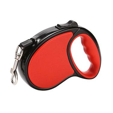 Imagem de Coleira retrátil para cachorro - extensível resistente com botão de trava cabo antiderrapante fácil grip ideal caminhadas cachorros e animais estimação