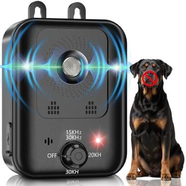 Imagem de Dispositivos antilatido, dispositivos de controle automático de latidos de cães com 3 modos, caixa ultrassônica recarregável para latidos de cães, dispositivos eficazes para parar de latir para cães