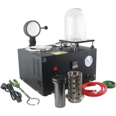 Imagem de Máquina 2 em 1 de forno de derretimento de ouro com fundição a vácuo, capacidade de 2 kg 1100 °C para fabricação de joias, reciclagem de cobre prata de ouro de sucata, ferramenta de fundição de