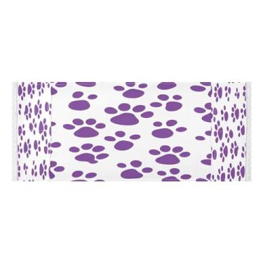 Imagem de Wassud Capas roxas para lavadora e secadora com estampa de pata, protetor de lavadora com sacos de armazenamento, capa de geladeira à prova de poeira com bolsos para lavanderia doméstica, cozinha, 120