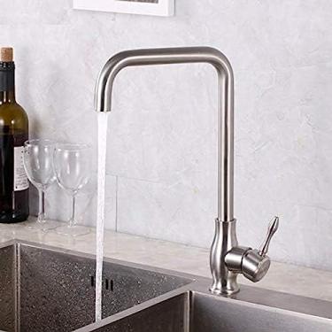 Imagem de Torneira de lavatório de acessórios de banheiro, aço inoxidável 304 torneira de cozinha quente e fria pia válvula de mistura doméstica, B, B