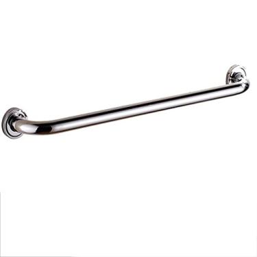 Imagem de uhyOHF Barras de apoio para banheiro, barra de equilíbrio - alça de segurança de aço inoxidável, alça antiderrapante para chuveiro de banheira, idosos com deficiência, prata (uma cor - 60 cm