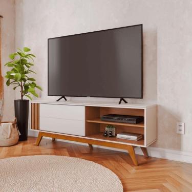 Imagem de Rack Para Tvs Ate 60 Polegadas Iwo Off White Matte Freijo