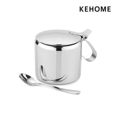 Imagem de Açucareiro Inox com Colher 6881 KeHome  Elegante, Durável e Prático - 
