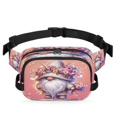 Imagem de Pochete Art Flowers rosa para mulheres e homens com alça ajustável bolsa de cinto bolsa transversal bolsa de peito bolsa tiracolo bolsa tiracolo, Cor 24