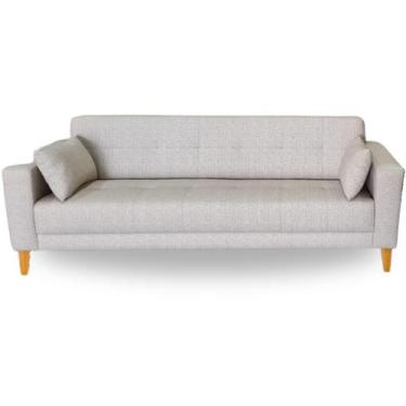 Imagem de Sofá  Gianni Tecido Acquablock Pé Trapézio Claro  220cm - 4R Estofados