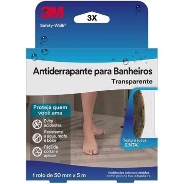Imagem de  fita antiderrapante umidade banheiro 3m 50mm x 5mt 3 peças