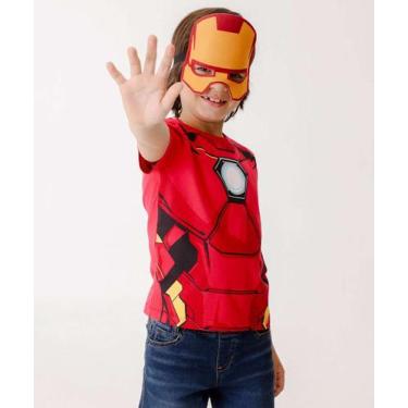 Imagem de Camiseta Infantil Fantasia Homem De Ferro Marvel Tam 4-43007, 6, Verme