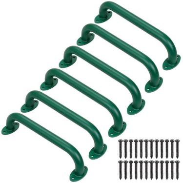 Imagem de Corrimão SELEWARE 12" com alças de segurança de metal verde, pacote co