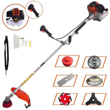 Imagem de Máquina de Cortar Grama Robusta À Gasolina Import Way IWRGM2T5X163 63cc 2 Tempos 7.500rpm 3HP de Potência Roçadeira Completa Com 6 Opções de Cortes