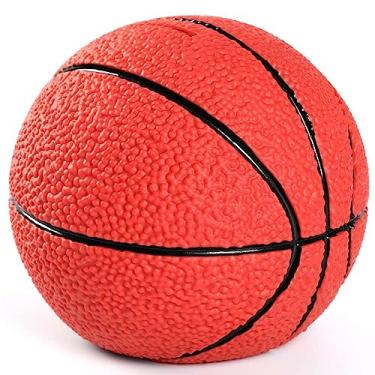 Imagem de H&W Cofrinho de basquete para meninos, cofrinho temático esportivo de basquete inquebrável, tamanho pequeno, presente para crianças (tamanho P)