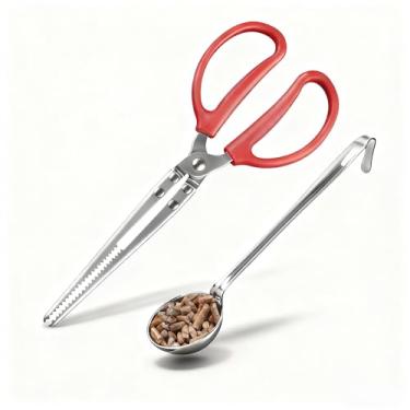 Imagem de Wiszou Conjunto de pinças de lareira para fogão solo Mesa/XL, ferramenta para agarrar lenha de mesa, ferramenta de agarrar lenha para manuseio seguro de toras/pelotas, acessórios de fogão solo