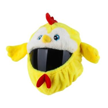 Imagem de JicSuXi Capa protetora para capacete em pelúcia em formato de pássaro, com design atraente e fofo para homens e mulheres.