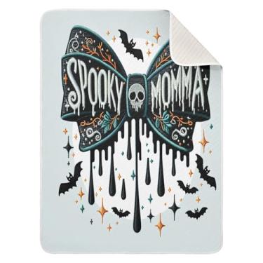 Imagem de Qilmy Cobertor de bebê assustador de Halloween 76 x 101 cm, cobertor infantil de algodão macio para meninos e meninas, cobertor leve e quente para bebês de berço, carrinho de bebê, soneca