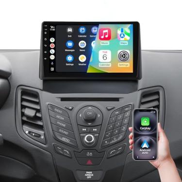 Imagem de Android 14 9 polegadas HD Touchscreen Stereo Car Radio para Ford Fiesta 2009-2016 sem fio Carplay | Android Auto 2G + 64G WiFi Navegação GPS Bluetooth 5.0
